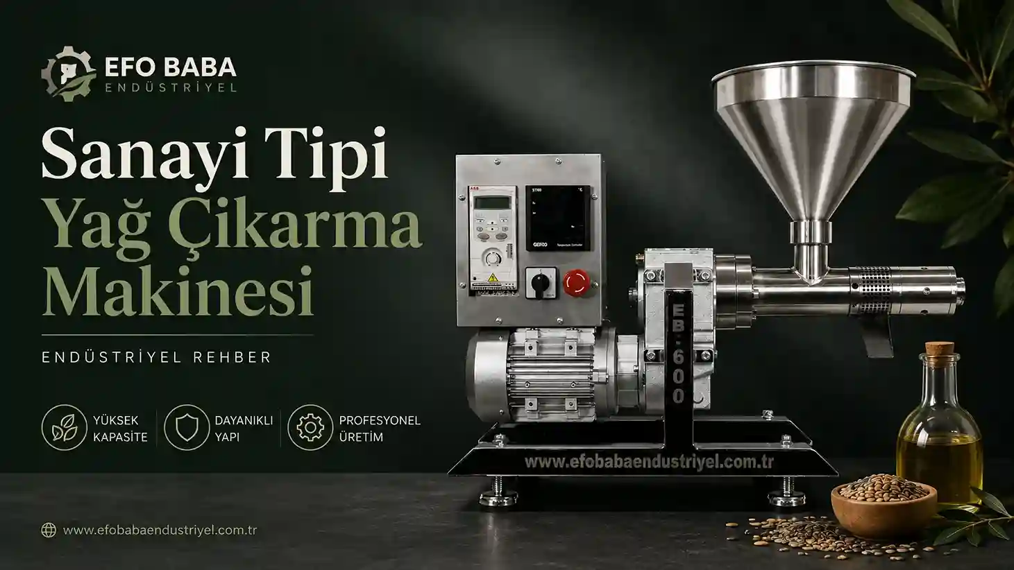 Efo Baba sanayi tipi yağ çıkarma makinesi ve silo bunker sistemi